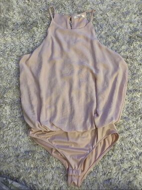 Maurices Blush Pink Halter Bodysuit